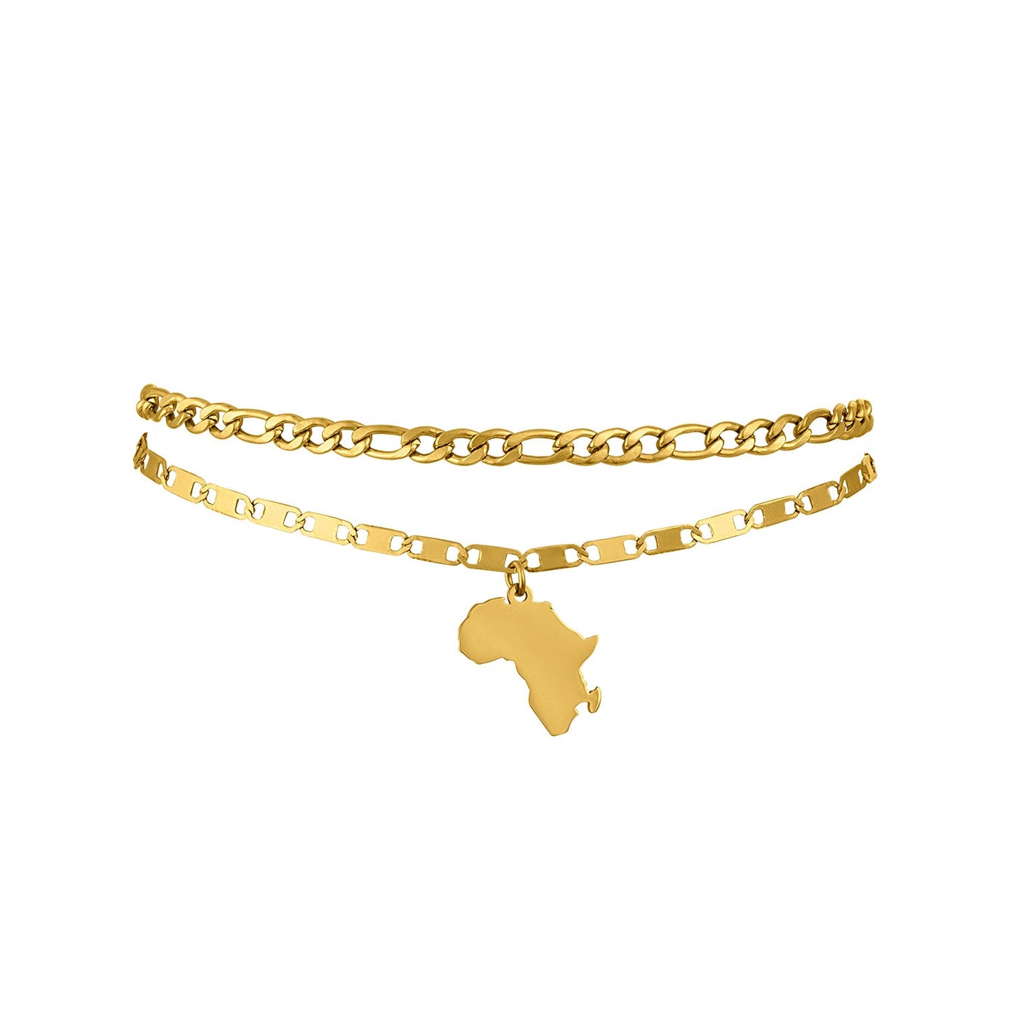 Bracelet de cheville double Afrique